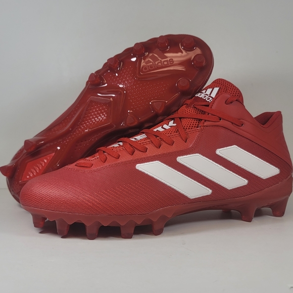 ADIDAS SM FREAK MID FOOTBALL CLEATS SIZE 13 RED WHITE FX1313 SHOES